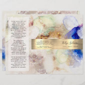 グリッター水彩及び金ゴールド箔パンフレット (正面/裏面)