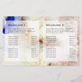 グリッター水彩及び金ゴールド箔2折パンフレット (裏面)