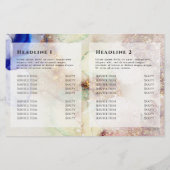 グリッター水彩及び金ゴールド箔2折パンフレット (裏面)