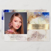 グリッター水彩及び金ゴールド箔2折パンフレット (正面/裏面)