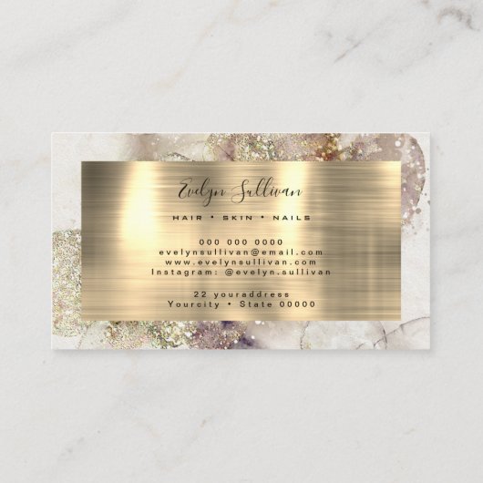 グリッター水彩名刺 名刺 (裏面)