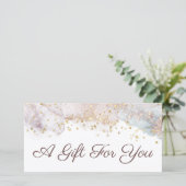 グリッター水彩形状贈与証 (スタンド正面)