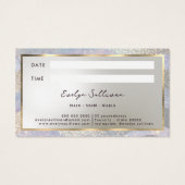 グリッター水彩波アポイントメントカード (裏面)