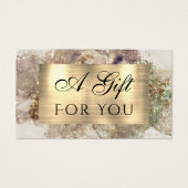 グリッター水彩箔ギフトカード (正面)