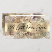 グリッター水彩箔フェイクギフト券 (正面/裏面)