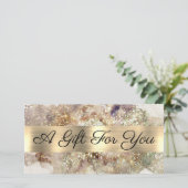 グリッター水彩箔フェイクギフト券 (スタンド正面)