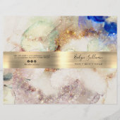 グリッター水彩箔フェイクサービスメニューパンフレット (正面)