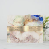 グリッター水彩箔フェイクサービスメニューパンフレット (スタンド正面)