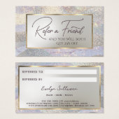 グリッター水彩紹介カード (正面&裏面)