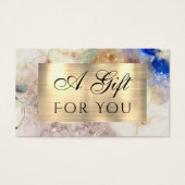 グリッター水彩金箔ギフトカード (正面)