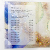 グリッター水彩金箔三折パンフレット 三つ折りカード (内部最初)