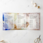 グリッター水彩金箔三折パンフレット 三つ折りカード (内部)