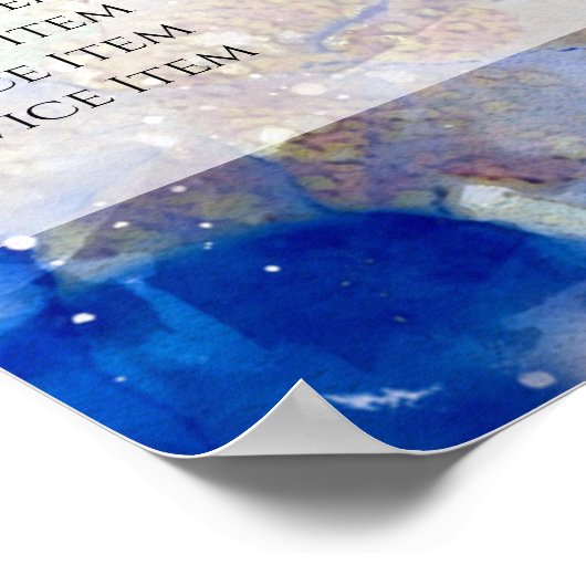 グリッター水彩金箔価格表表ポスター ポスター (角)