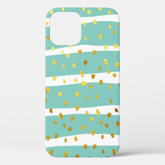 グリッター水玉模様ストライプとイラストレーションパター Case-Mate iPhoneケース (裏面)