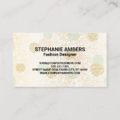 グリッター水玉模様パターン 名刺 (裏面)