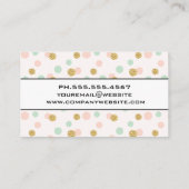 グリッター水玉模様パターン 名刺 (裏面)