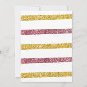 グリッター水玉模様1st誕生日 招待状 (裏面)