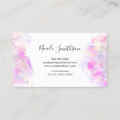 グリッター水色のオパールはね 名刺 (裏面)