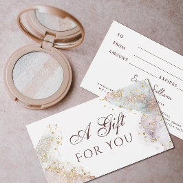 グリッター水色形状ギフトカード