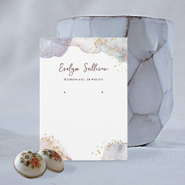 グリッター水色形状ジュエリー表示カード