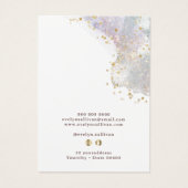 グリッター水色形状ジュエリー表示カード (裏面)