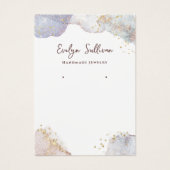 グリッター水色形状ジュエリー表示カード (正面)