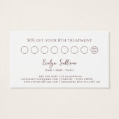 グリッター水色形状ロイヤリティカード (裏面)