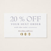 グリッター水色形状割引カード (裏面)