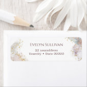 グリッター水色形状差出人住所ラベル ラベル (インサイチュ)