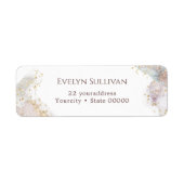 グリッター水色形状差出人住所ラベル ラベル (正面)