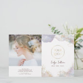 グリッター水色形状2折パンフレット (スタンド正面)