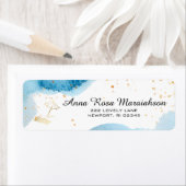 *~*グリッター海金ゴールド航海のビーチ傘 ラベル (インサイチュ)