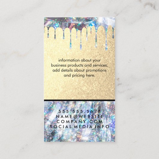 グリッター滴 |メイクアップキット 名刺 (裏面)