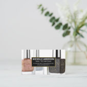 グリッター爪、 ネイルポーランドボトル 名刺 (スタンド正面)