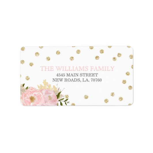 グリッター牡丹ウェディングラベル ラベル (正面)