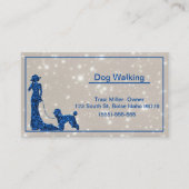 グリッター犬歩く名刺 名刺 (正面)