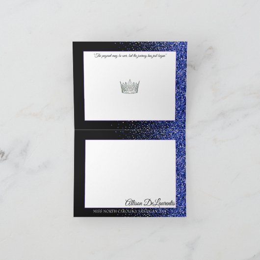 グリッター王室のグリッツページェントサンキューカード サンキューカード (内部)