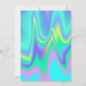 グリッター目盛りキャップによるホログラフィック目盛り 招待状 (裏面)