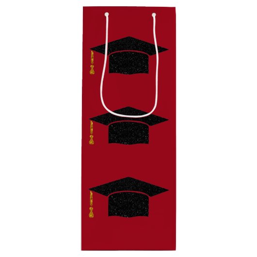 グリッター目盛キャップ ワインギフトバッグ (正面)