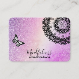 *~*グリッター瞑想バタフライ霊気曼荼羅 名刺