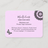 *~*グリッター瞑想バタフライ霊気曼荼羅 名刺 (裏面)