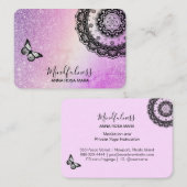*~*グリッター瞑想バタフライ霊気曼荼羅 名刺 (正面/裏面)