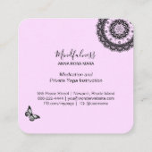 *~*グリッター瞑想蝶ヨガマンダラ スクエア名刺 (裏面)