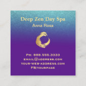 *~*グリッター禅螺旋瞑想霊気金ゴールド スクエア名刺 (裏面)