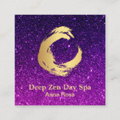 *~*グリッター禅霊気金ゴールドブラシ スクエア名刺 (正面)