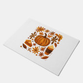 グリッター秋フローラパンプキンサンクスギビング ドアマット (アングル)