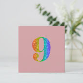 グリッター第9誕生日カスタム模擬グリッター シーズンカード (スタンド正面)