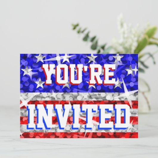 グリッター米国の「招待されました」の招待 招待状 (スタンド正面)