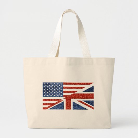 グリッター米国uk ラージトートバッグ (正面)