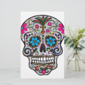 グリッター糖スカル 便箋 (スタンド正面)